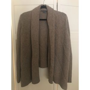 Vince Cashmere/Wool Drape Front Cardigan